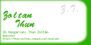 zoltan thun business card